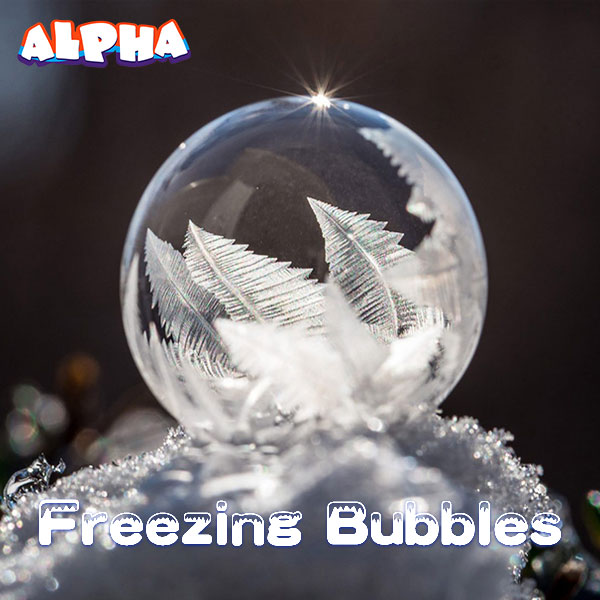 Alpha science classroom: freezing bubbles in Winter